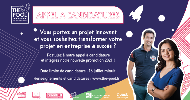 Appel à candidatures d’entreprises innovantes – incubateur The Pool